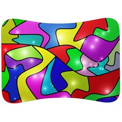 Colorful Abstract Art Velour Seat Head Rest Cushion by gasi