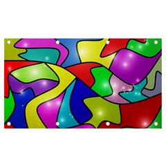 Colorful Abstract Art Banner And Sign 7  X 4  by gasi