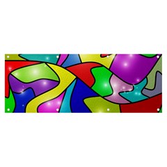 Colorful Abstract Art Banner And Sign 8  X 3 