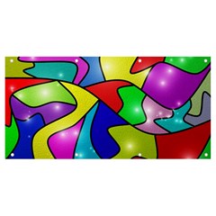 Colorful Abstract Art Banner And Sign 8  X 4  by gasi