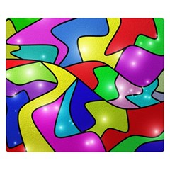 Colorful Abstract Art Flano Blanket (small) by gasi