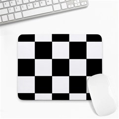 Grid-domino-bank-and-black Small Mousepad