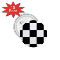 Grid-domino-bank-and-black 1 75  Buttons (10 Pack) by BangZart