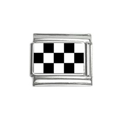 Grid-domino-bank-and-black Italian Charm (9mm)