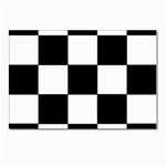 Grid-domino-bank-and-black Postcard 4 x 6  (Pkg of 10) Front