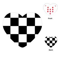 Grid-domino-bank-and-black Playing Cards Single Design (heart)