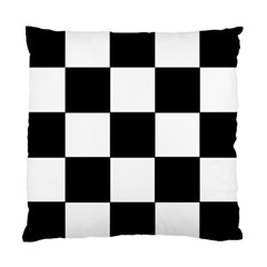 Grid-domino-bank-and-black Standard Cushion Case (two Sides) by BangZart