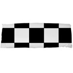 Grid-domino-bank-and-black Body Pillow Case Dakimakura (Two Sides) Back