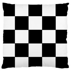 Grid-domino-bank-and-black Standard Flano Cushion Case (one Side) by BangZart