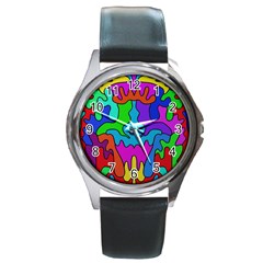 Unique Colorful Design Round Metal Watch by gasi