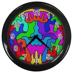 Unique Colorful Design Wall Clock (black) by gasi