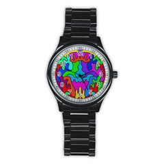 Unique Colorful Design Stainless Steel Round Watch by gasi