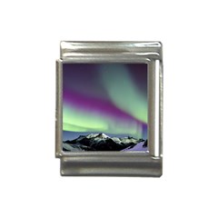 Aurora Stars Sky Mountains Snow Aurora Borealis Italian Charm (13mm) by Uceng