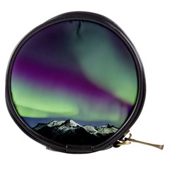 Aurora Stars Sky Mountains Snow Aurora Borealis Mini Makeup Bag