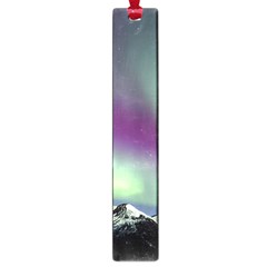 Aurora Stars Sky Mountains Snow Aurora Borealis Large Book Marks by Uceng