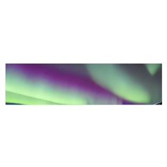 Aurora Stars Sky Mountains Snow Aurora Borealis Oblong Satin Scarf (16  X 60 ) by Uceng