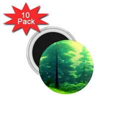 Anime Forrest Nature Fantasy Sunset Trees Woods 1 75  Magnets (10 Pack)  by Uceng