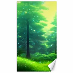 Anime Forrest Nature Fantasy Sunset Trees Woods Canvas 40  X 72  by Uceng