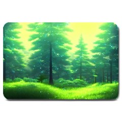 Anime Forrest Nature Fantasy Sunset Trees Woods Large Doormat