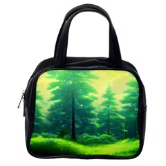 Anime Forrest Nature Fantasy Sunset Trees Woods Classic Handbag (one Side) by Uceng