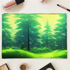 Anime Forrest Nature Fantasy Sunset Trees Woods Cosmetic Bag (xxl) by Uceng