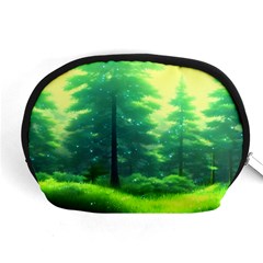 Anime Forrest Nature Fantasy Sunset Trees Woods Accessory Pouch (medium) by Uceng