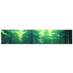 Anime Forrest Nature Fantasy Sunset Trees Woods Small Flano Scarf Front