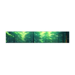 Anime Forrest Nature Fantasy Sunset Trees Woods Flano Scarf (mini) by Uceng