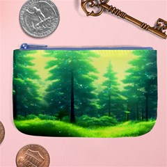 Anime Forrest Nature Fantasy Sunset Trees Woods Large Coin Purse by Uceng