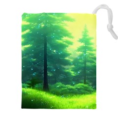 Anime Forrest Nature Fantasy Sunset Trees Woods Drawstring Pouch (4xl)