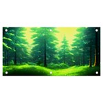 Anime Forrest Nature Fantasy Sunset Trees Woods Banner and Sign 6  x 3  Front