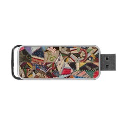 Background Embroidery Pattern Stitches Abstract Portable Usb Flash (one Side) by Uceng