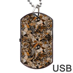 Background Graphic Beautiful Wallpaper Abstract Dog Tag Usb Flash (one Side)