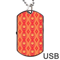 Background Pattern Texture Design Wallpaper Dog Tag Usb Flash (one Side)