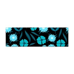 Flower Nature Blue Black Art Pattern Floral Sticker (bumper) by Uceng