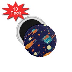 Space Galaxy Planet Universe Stars Night Fantasy 1 75  Magnets (10 Pack)  by Uceng