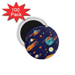 Space Galaxy Planet Universe Stars Night Fantasy 1 75  Magnets (100 Pack)  by Uceng