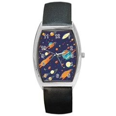 Space Galaxy Planet Universe Stars Night Fantasy Barrel Style Metal Watch by Uceng