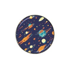 Space Galaxy Planet Universe Stars Night Fantasy Hat Clip Ball Marker (4 Pack) by Uceng