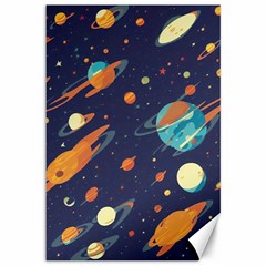 Space Galaxy Planet Universe Stars Night Fantasy Canvas 12  X 18  by Uceng