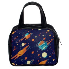 Space Galaxy Planet Universe Stars Night Fantasy Classic Handbag (two Sides) by Uceng