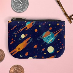 Space Galaxy Planet Universe Stars Night Fantasy Mini Coin Purse by Uceng