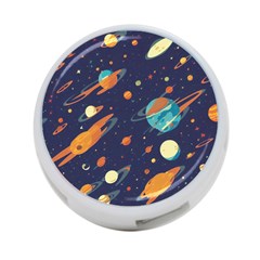 Space Galaxy Planet Universe Stars Night Fantasy 4-port Usb Hub (two Sides) by Uceng