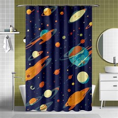 Space Galaxy Planet Universe Stars Night Fantasy Shower Curtain 48  X 72  (small)  by Uceng