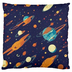 Space Galaxy Planet Universe Stars Night Fantasy Large Cushion Case (two Sides) by Uceng