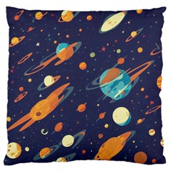 Space Galaxy Planet Universe Stars Night Fantasy Large Flano Cushion Case (one Side) by Uceng