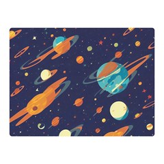 Space Galaxy Planet Universe Stars Night Fantasy Double Sided Flano Blanket (mini) by Uceng