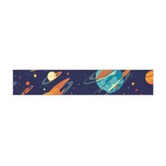 Space Galaxy Planet Universe Stars Night Fantasy Flano Scarf (mini) by Uceng