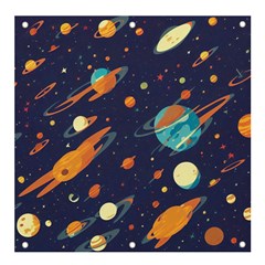 Space Galaxy Planet Universe Stars Night Fantasy Banner And Sign 4  X 4  by Uceng