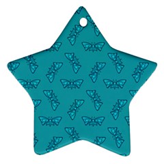 Butterfly Art Pattern Design Background Frame Star Ornament (two Sides) by Uceng